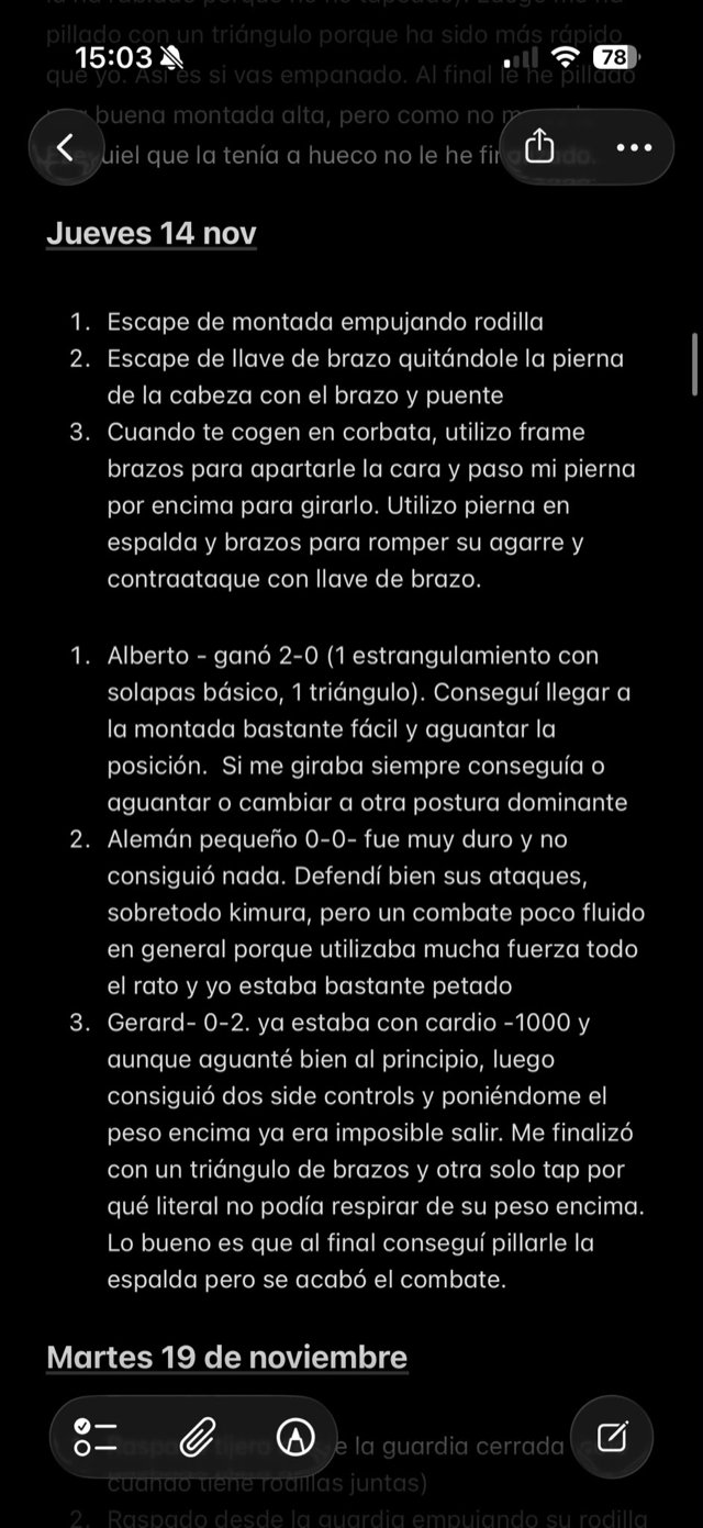 Nota del jueves 14 con escapes y combates